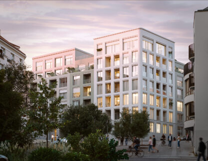 Bytový dům Primátorská z ulice se zaobleným nárožím, návrh od architektů z MA StudiaBytový dům Primátorská z ulice se zaobleným nárožím doplňující historické domy, návrh od architektů z MA Studia